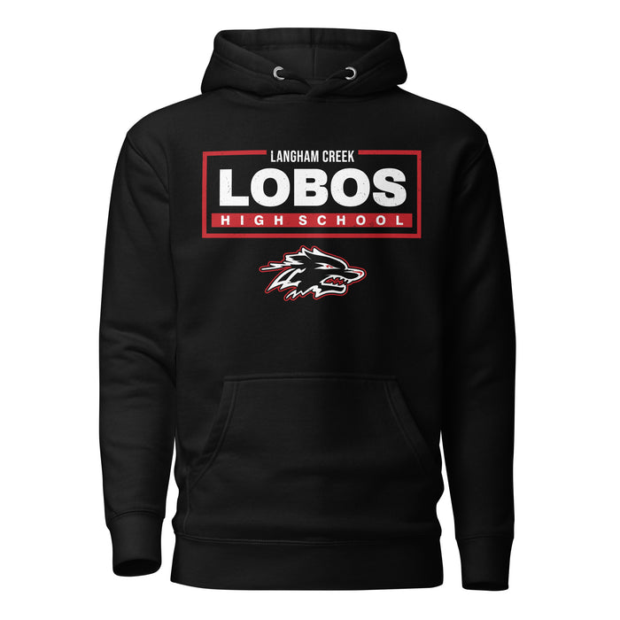 Langham Creek High School Lobos Black Premium Unisex Hoodie 049