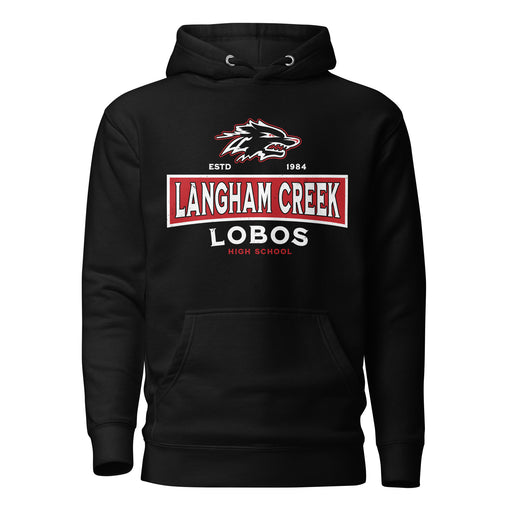 Langham Creek High School Lobos Black Premium Unisex Hoodie 202