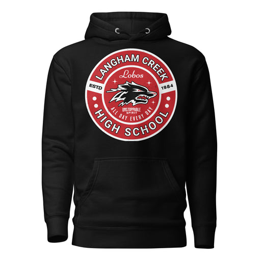 Langham Creek High School Lobos Black Premium Unisex Hoodie 239