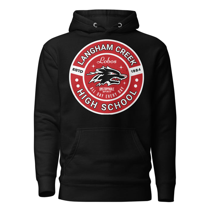 Langham Creek High School Lobos Black Premium Unisex Hoodie 239