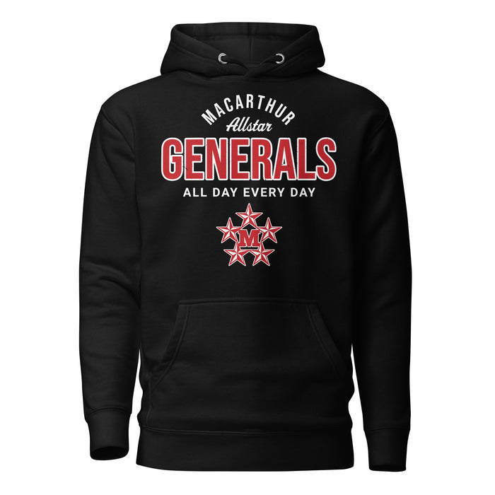 MacArthur High School Generals Black Premium Unisex Hoodie 040