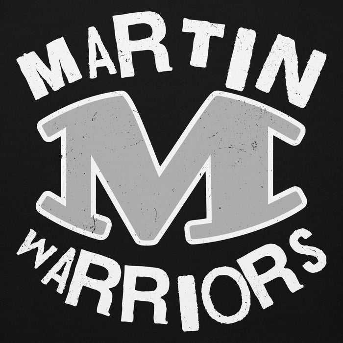 Close-up view of Martin High School Warriors Black Premium Unisex Hoodie 228
