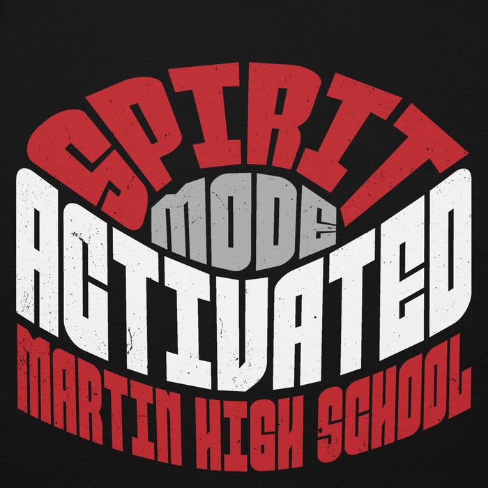 Close-up view of Martin High School Warriors Black Premium Unisex Hoodie 242