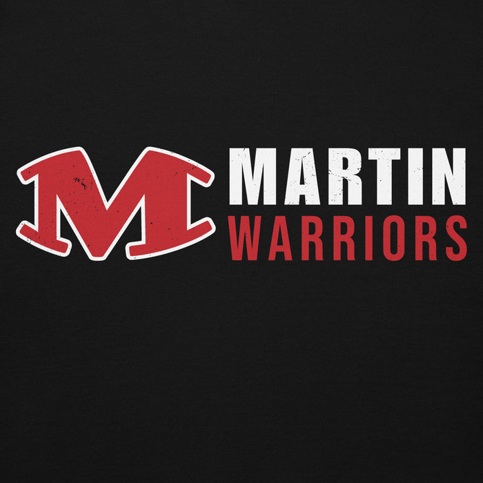 Close-up view of Martin High School Warriors Black Premium Unisex Hoodie 200
