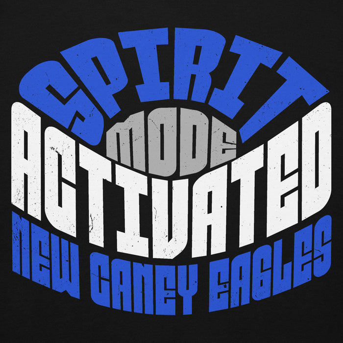 Close-up view of New Caney High School Eagles Black Premium Unisex Hoodie 242