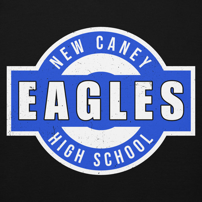 Close-up view of New Caney High School Eagles Black Premium Unisex Hoodie 011