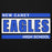 Close-up view of New Caney High School Eagles Black Premium Unisex Hoodie 098