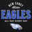 Close-up view of New Caney High School Eagles Black Premium Unisex Hoodie 040