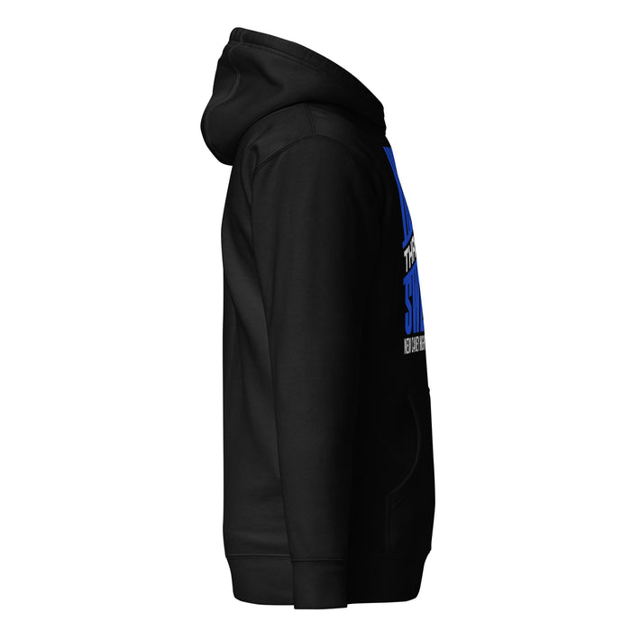 Side view of New Caney High School Eagles Black Premium Unisex Hoodie 241