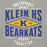Close-up view of Klein High School Bearkats Carbon Grey Premium Unisex Hoodie 210