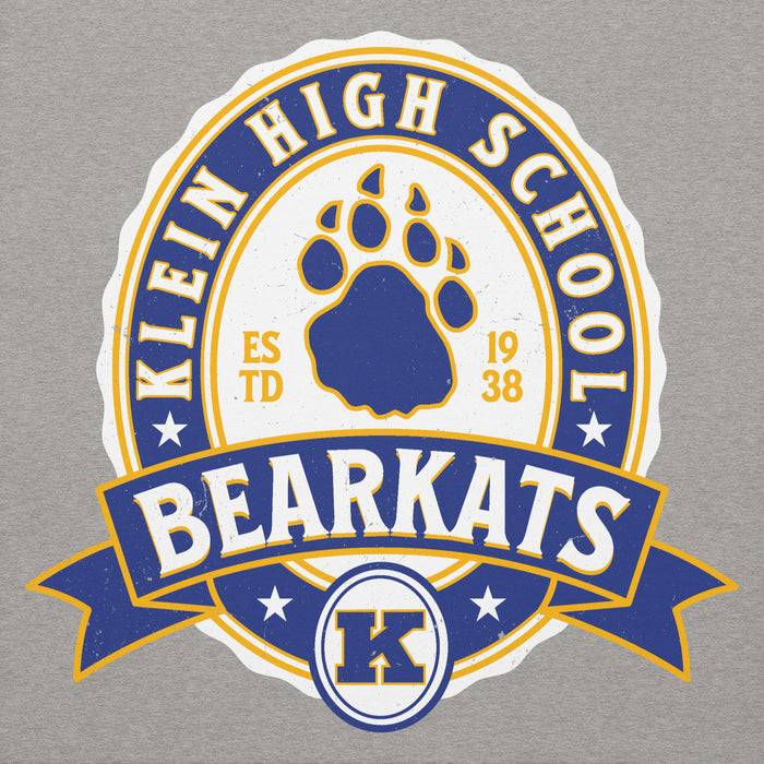 Close-up view of Klein High School Bearkats Carbon Grey Premium Unisex Hoodie 212