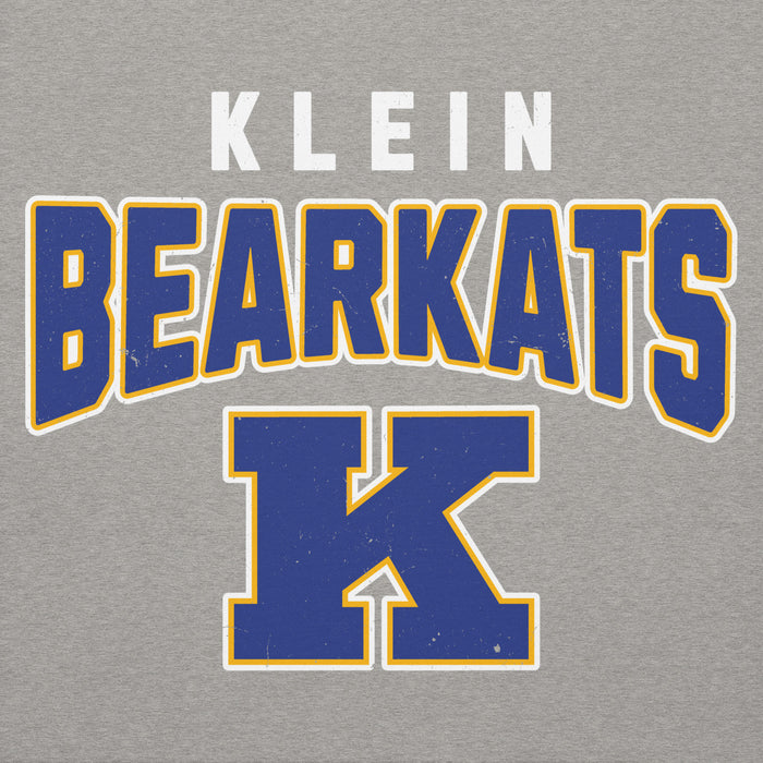 Close-up view of Klein High School Bearkats Carbon Grey Premium Unisex Hoodie 234