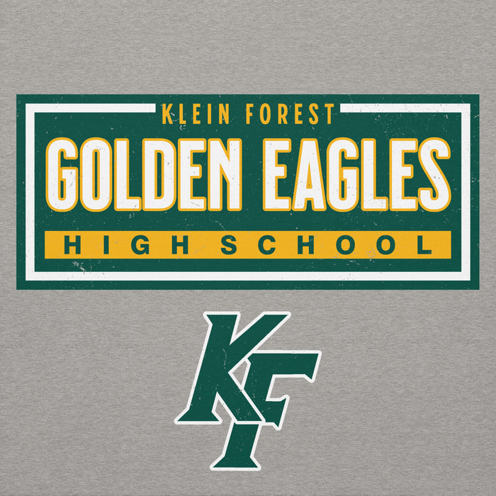Back view of Klein Forest High School Golden Eagles Premium Carbon Grey Unisex Hoodie 049
