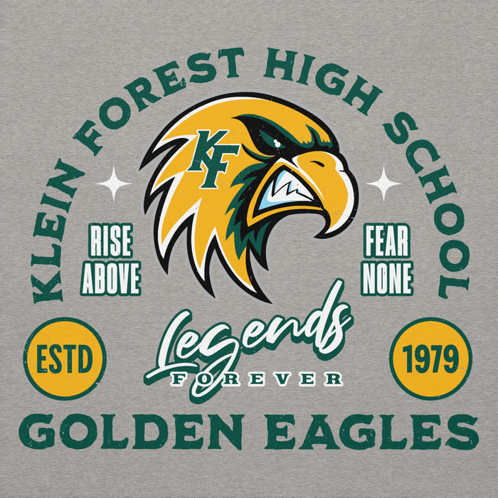 Back view of Klein Forest High School Golden Eagles Premium Carbon Grey Unisex Hoodie 208