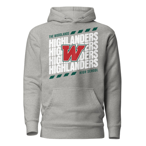 The Woodlands High School Highlanders Carbon Grey Premium Unisex Hoodie 223