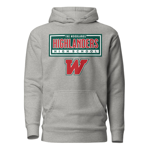The Woodlands High School Highlanders Carbon Grey Premium Unisex Hoodie 049