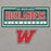 Close-up view of The Woodlands High School Highlanders Carbon Grey Premium Unisex Hoodie 049
