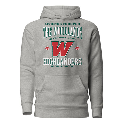 The Woodlands High School Highlanders Carbon Grey Premium Unisex Hoodie 230