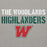 Close-up view of The Woodlands High School Highlanders Carbon Grey Premium Unisex Hoodie 024