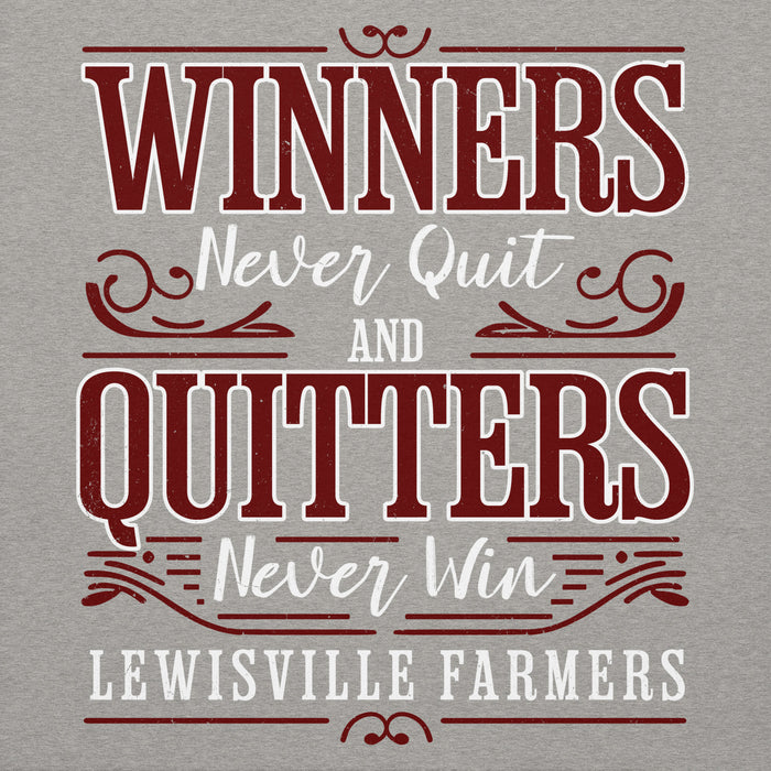 Close-up view of Lewisville High School Farmers Grey Classic Unisex Hoodie 237