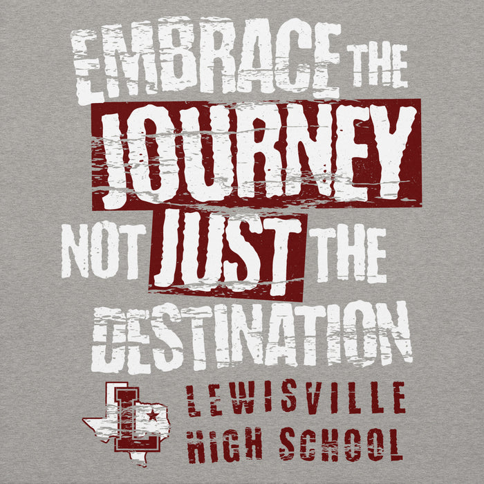 Close-up view of Lewisville High School Farmers Grey Classic Unisex Hoodie 232
