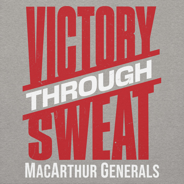 Close-up view of MacArthur High School Generals Grey Premium Unisex Hoodie 241