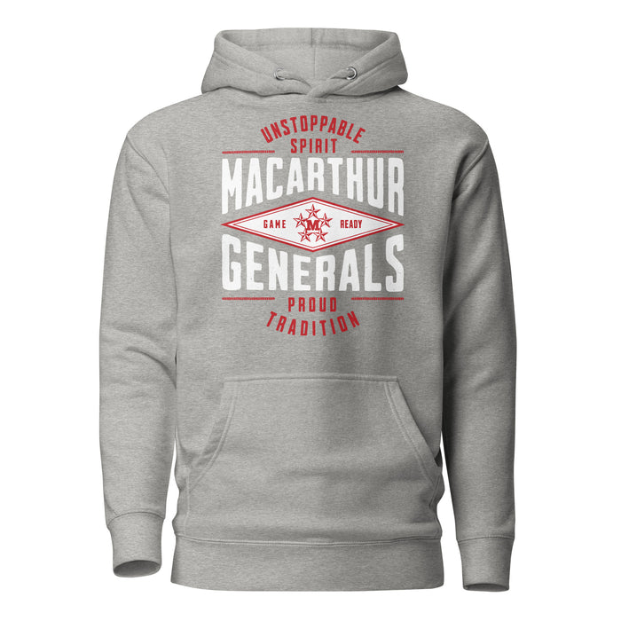 MacArthur High School Generals Grey Premium Unisex Hoodie 210