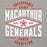 Close-up view of MacArthur High School Generals Grey Premium Unisex Hoodie 210