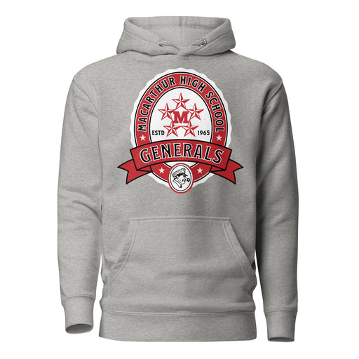 MacArthur High School Generals Grey Premium Unisex Hoodie 212