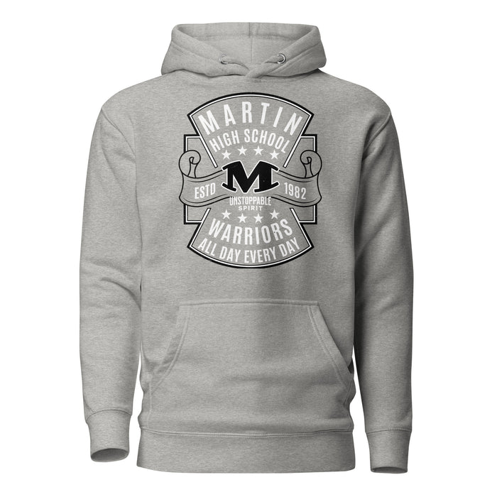 Martin High School Warriors Grey Premium Unisex Hoodie 207