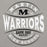 Close-up view of Martin High School Warriors Grey Premium Unisex Hoodie 218