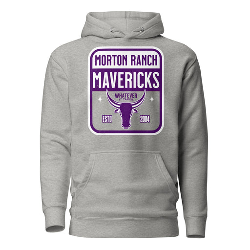 Morton Ranch High School Mavericks Premium Grey Unisex Hoodie 001