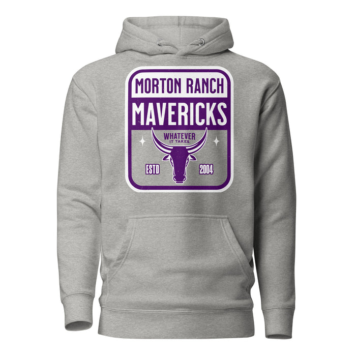 Morton Ranch High School Mavericks Premium Grey Unisex Hoodie 001