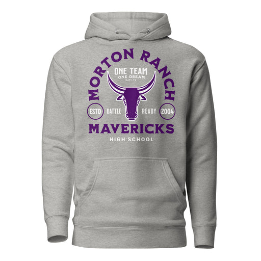 Morton Ranch High School Mavericks Premium Grey Unisex Hoodie 208