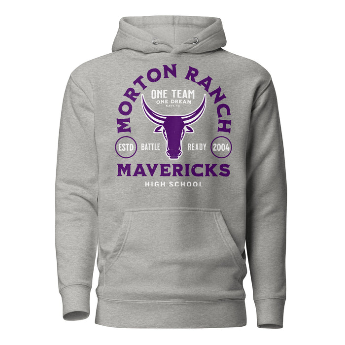 Morton Ranch High School Mavericks Premium Grey Unisex Hoodie 208