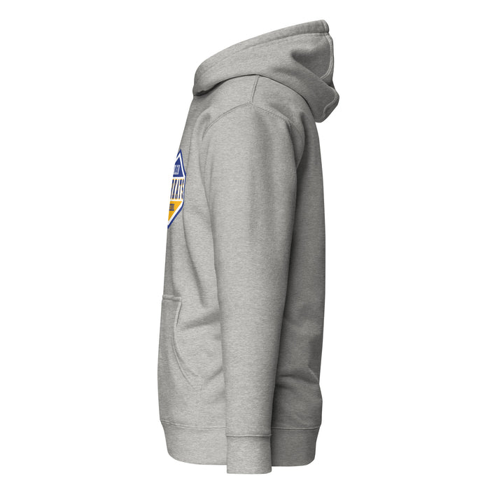 Side view of Klein High School Bearkats Carbon Grey Premium Unisex Hoodie 009
