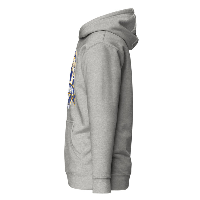 Side view of Klein High School Bearkats Carbon Grey Premium Unisex Hoodie 212