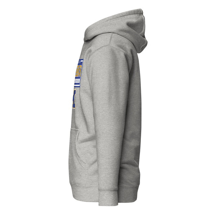 Side view of Klein High School Bearkats Carbon Grey Premium Unisex Hoodie 049
