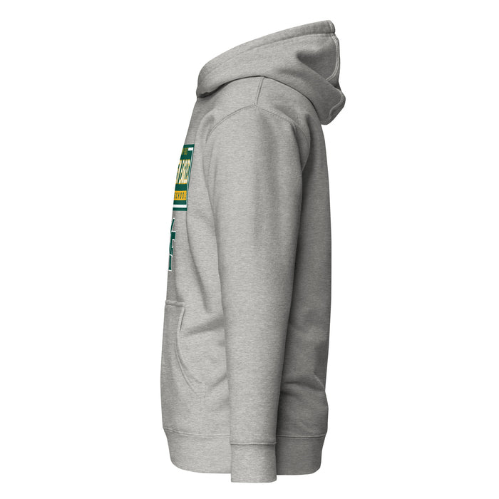 Side view of Klein Forest High School Golden Eagles Premium Carbon Grey Unisex Hoodie 049