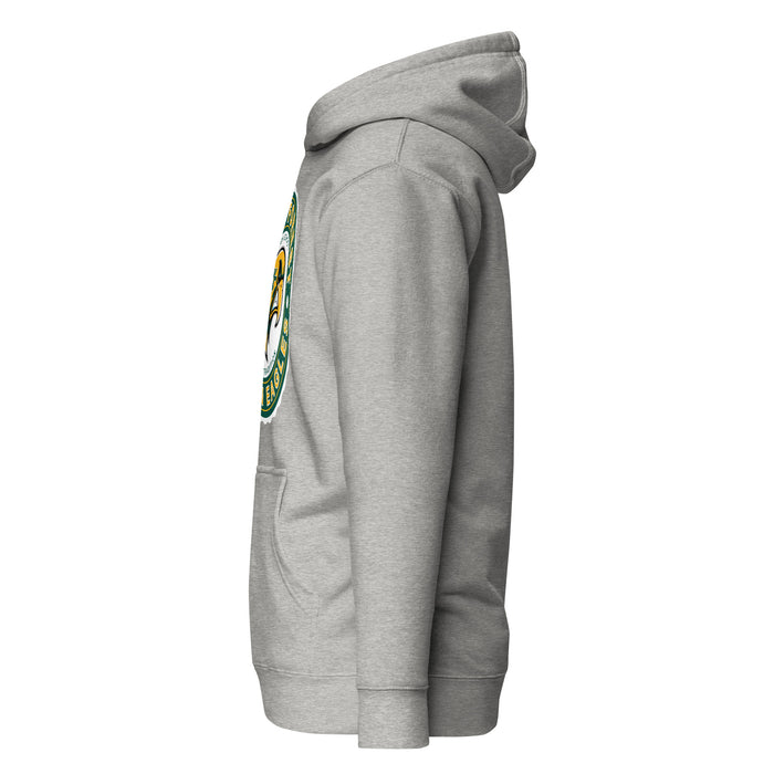 Side view of Klein Forest High School Golden Eagles Premium Carbon Grey Unisex Hoodie 216