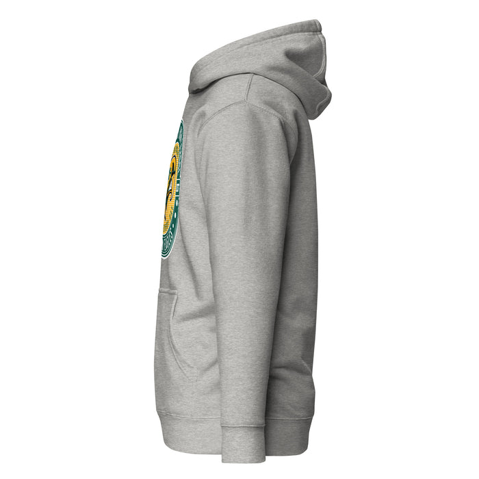 Side view of Klein Forest High School Golden Eagles Premium Carbon Grey Unisex Hoodie 224