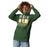 Woman wearing Klein Forest High School Golden Eagles Premium Forest Green Unisex Hoodie 240