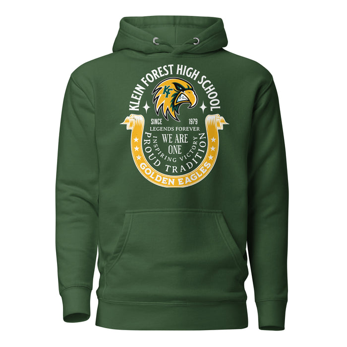 Klein Forest High School Golden Eagles Premium Forest Green Unisex Hoodie 229