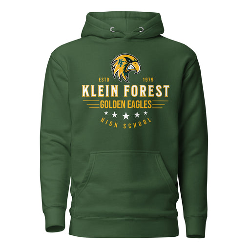 Klein Forest High School Golden Eagles Premium Forest Green Unisex Hoodie 217