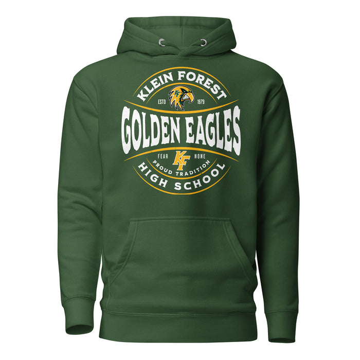 Klein Forest High School Golden Eagles Premium Forest Green Unisex Hoodie 218