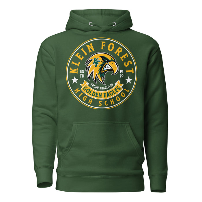 Klein Forest High School Golden Eagles Premium Forest Green Unisex Hoodie 215
