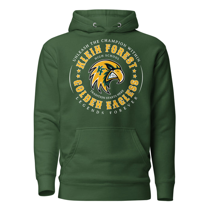 Klein Forest High School Golden Eagles Premium Forest Green Unisex Hoodie 214