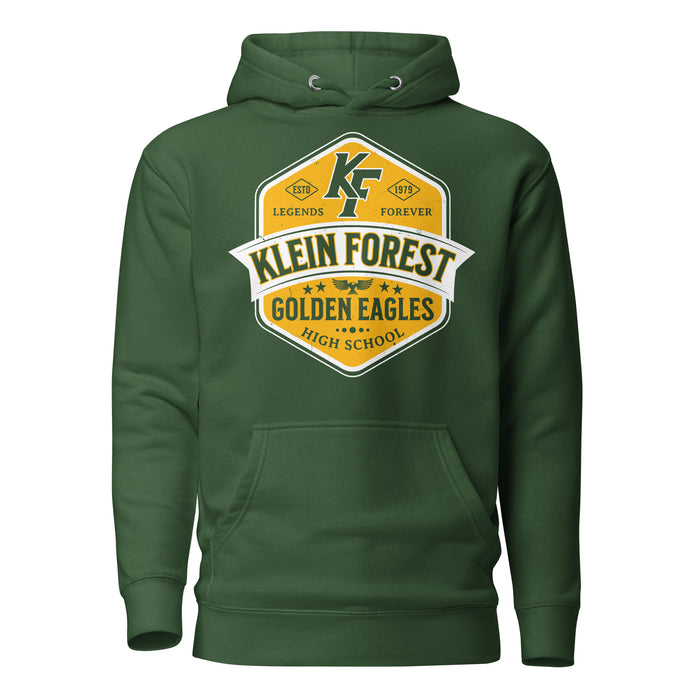 Klein Forest High School Golden Eagles Premium Forest Green Unisex Hoodie 209