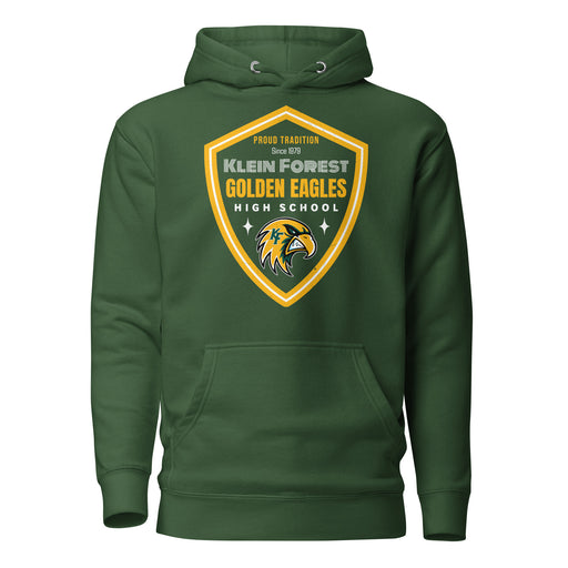 Klein Forest High School Golden Eagles Premium Forest Green Unisex Hoodie 225