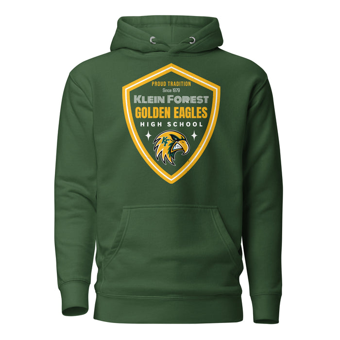Klein Forest High School Golden Eagles Premium Forest Green Unisex Hoodie 225